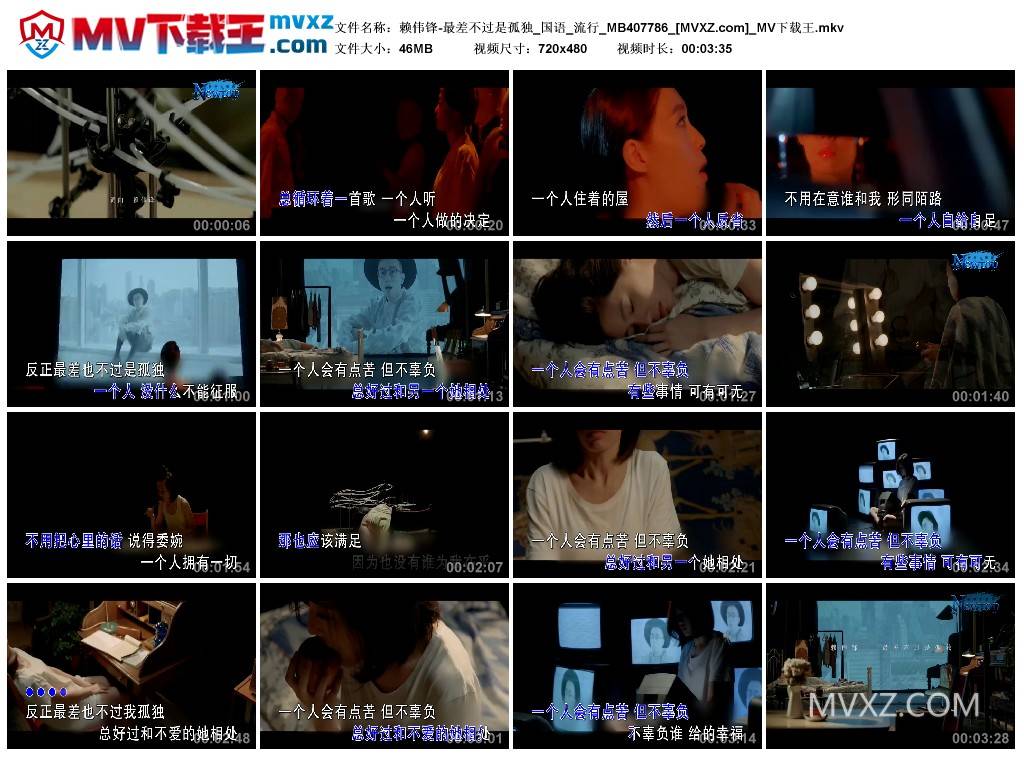 赖伟锋-最差不过是孤独_国语_流行_MB407786